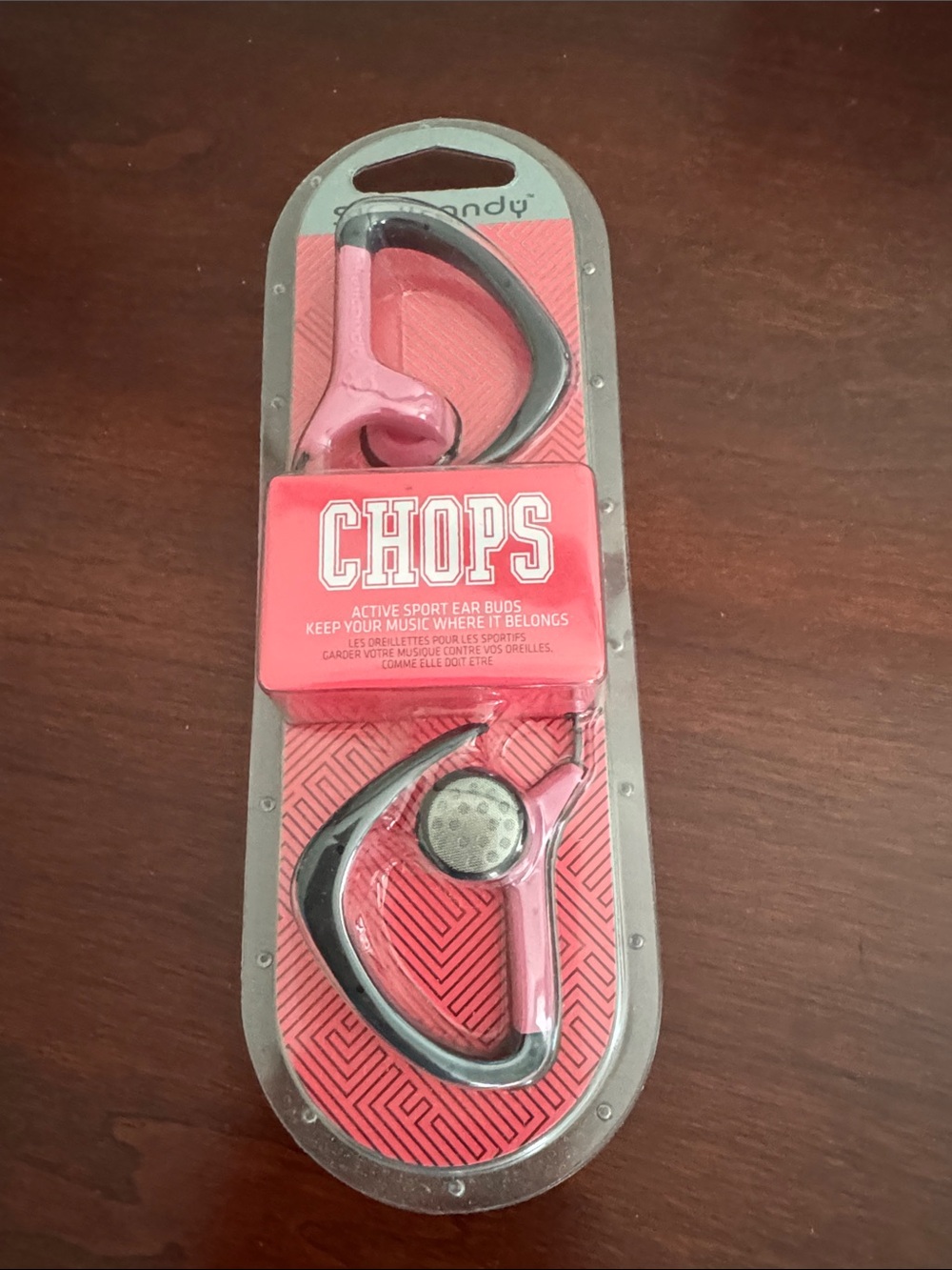 CHOPS Active Sport Ear Bud Headphones - Pink